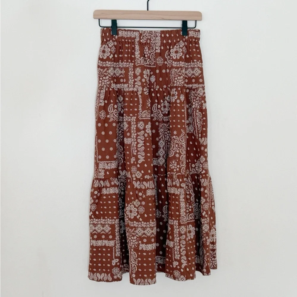 Rylee + Cru Bandana Print Maxi Skirt - Picture 3 of 5